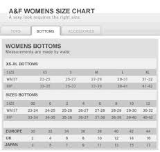 Abercrombie Size Chart Shoes Www Bedowntowndaytona Com