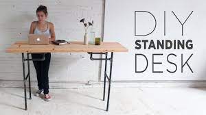 The free plan includes a supply list, diagrams, photos, and instructions to help you build it. Diy Standing Desk Youtube