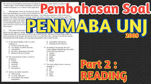 You can experience the version for other devices running on your device. Bahasa Inggris Pembahasan Soal Penmaba Unj 2009 Reading Youtube