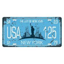 Rectangle Iron Painting Metal Sign New York City In 2020 License Plate Metal Signs Classic Car Garage
