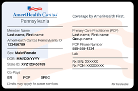 The type of plan you have (hmo, ppo, etc.). Id Cards Amerihealth Caritas Pennsylvania