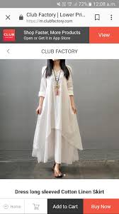 Purchase It On Club Factory Long Dress Linen Skirt Dresses