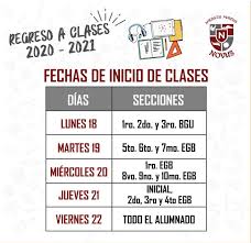 Centro Educativo Novus Oficial Novusinforma Cronograma De Ingreso A Clases Facebook