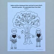 Adam and eve coloring page. Coloring Pages Adam And Eve Sin Craft