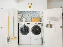 Laundry Closet Makeover Shop Laundry Utility Decor Emily Henderson Laundry Closet Makeover Laundry Closet Closet Makeover