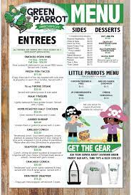 Green Parrot Menu Smoked Pork Ribs Menu Smoked Pork