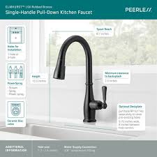 Often these faucets have a separate hot and cold handle. P7965lf Ob Single Handle Pull Down Kitchen Faucet