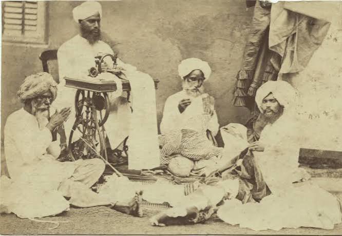 Photograph of dyers (Rangrez) at work in Western India, taken by Shivashanker Narayen in 1873. #Old #Photos #Vintage