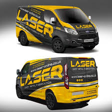 eye catching visually stunning vehicle wrap for laser ltd by j chaushev car wrap van wrap car sticker design