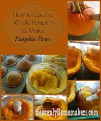How To Cook A Whole Pumpkin To Make Pumpkin Puree Heavenly Homemakers Pumpkin Recipes Pumpkin Puree Real Food Recipes