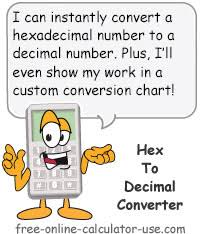 hex to decimal converter to convert base 16 to base 10