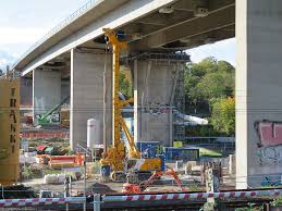 +++ die salzbachtalbrücke auf der a66 bei wiesbaden ist nur noch einspurig befahrbar. Neubau Salzbachtalbrucke Wiesbaden Mainz Deutsches Architekturforum