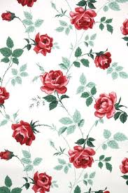Floral pattern patterns background flower antique flowers nail rose seamless designs wallpapers yellow backgrounds prints roses hand drawn graphic royalty. 1950s Vintage Wallpaper Beautiful Red Roses Floral Wallpaper This And So Much More Auth Poster Decoracao Papel De Parede Estampa Floral Papel De Parede Floral