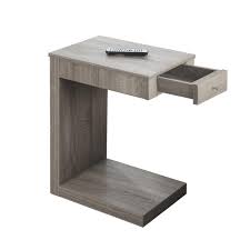 Monarch Specialties I 3191 12 Inch Wide Wood Cup Table Dark Taupe Indoor Furniture Tables Tray Accent Table End Tables Furniture