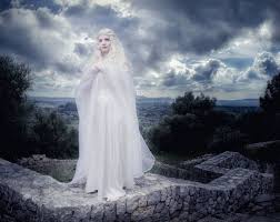 Elven Gown Fantasy Cosplay Elf Lady Goddess Wedding Dress Faerie Clothes Fantasy Cosplay