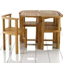Compact Dining Tables Mebel Meja Makan Bulat Rumah Kayu