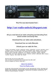 Press the button to scroll . Http Car Radio Unlock Blogspot Com Manualzz