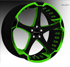Black And Green Motorcycle Rims Pin On Cakes