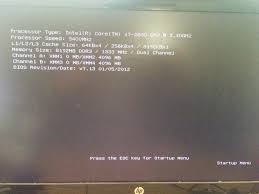 Can you tell me who did you fix this.i'm experiencing the same issue it is stuck on hp logo screen. Solved Stuck At The Screen With Words Press The Esc Key For Startu Hp Support Community 5765917