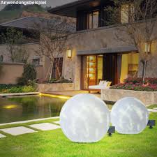 Led Solar Leuchte Kugel Weiss Terrasse Dekoration Libelle Motiv Aussen Strahler 5 Strahler Led Aussenlampen