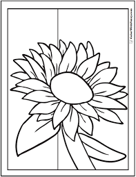 Summer coloring pages (12 sheet pdf book). Sunflower Coloring Page 14 Pdf Printables