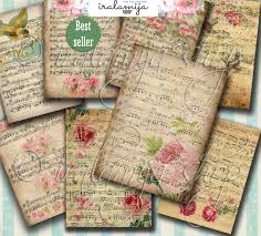 Music Notes Images Printable Download Music Sheet Etsy Printable Image Digital Collage Sheets Butterfly Gift Tags