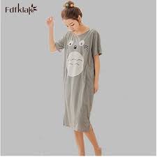 Namun, ternyata bukan kenyamanan saja yang dicari oleh wanita. Baru 2016 Kartun Baju Tidur Pakaian Tidur Wanita Gaun Panjang Musim Panas Kasual Baju Olahraga Wanita Pakaian Rumah Baju Night Gown Night Dress Summer Dresses