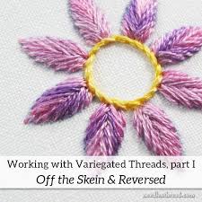 Scroll down to learn more and see how to use a floss color card. How To Stitch With Variegated Threads Part I Off The Skein Reversed Needlenthread Com