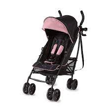 Amazon Com Summer 3dlite Convenience Stroller Pink Matte Black Lightweight Umbrella Stroller With Oversized Canopy Extra Large Storage And Compact Fold Baby