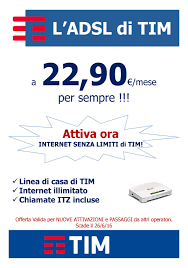 News internet fibra e adsl. Adsl Tim A 22 90 Per Sempre Tech Center S R L