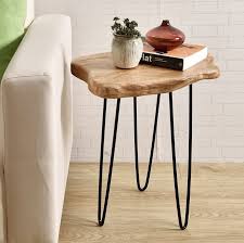 Bring The Outdoors In With These Stylish Wood Slice Tables Side Table Wood Wood End Tables Rustic End Tables