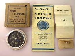 Vintage 1920s Noisom Auto Compass Automobile Accessory W Box Instructions Screws Vintage Cars Car Accessories Vintage