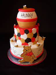 Winnie The Pooh Baby Shower Party Ideas Winnie The Pooh Baby Shower Children S Birthday Cak Childrens Birthday Cakes Baby Shower Cakes Winnie The Pooh Cake