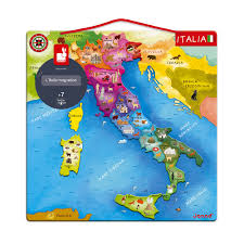 Die freie und zeitlich unbeschränkte. Magnetische Landkarte Italien 20 Teile Holz