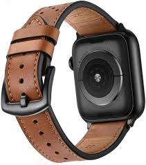 Amazon Com Mifa Compatible With Apple Watch 6 Se 5 4 44mm 42mm Iwatch Series 1 2 3 Leather Band Nike Sports Replacement Strap Bands Dressy Classic Buckle Vintage Case Black Stainless Steel Adapters Brown