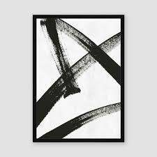 Abstract Black And White Framed Prints Abstract Ink Brush Framed Wall Art Black White Black Wall Art Framed Prints Framed Canvas Prints