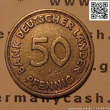 Wer in einer filiale der berliner volksbank, der größten volksbank im land, mehr als 100 euro in münzen. Munze 50 Deutsche Pfennige Bank Deutscher Lander Jaeger Nr 379