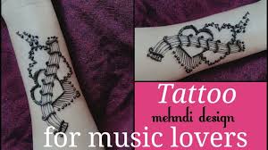 Cute simple fingers mehndi design/tattoo style mehndi design ideas for girls. Diy Henna Diy Tattoo Mehndi Design For Music Lover Heart Music Tattoo Mehndi Design Youtube