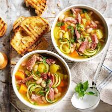 Ham Hock Zucchini Noodle Soup Recipe Recipe Using Zucchini Soup Recipes Soups And Stews