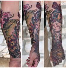 Lucky 13 tattoo & piercing. Oriental Lucky Charm Half Sleeve By Corin Gilbert From Crooked Crows Tattoo Tattoos