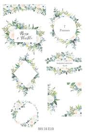 Aquarell Clipart Rahmen Weisse Rose Und Distel Blumenrahmen Etsy In 2020 Clip Art Borders Clip Art Frame Clipart