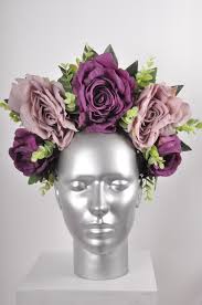 Violet Pastel Purple Lavender Rose Flower Crown Festival Boho Wedding #3