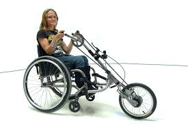 The Dragonfly Is An Arm Powered Bicycle Handcycle Or Handbike That Attaches To Your Wheelchair Go F Mobility Exercises Powered Bicycle Wheelchair Exercises