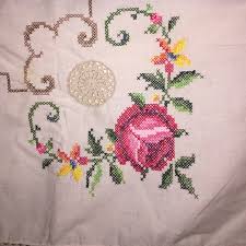 Free patterns / free patterns / free cross stitch patterns. Other Floral Cross Stitch Embroidery Table Cloth Poshmark