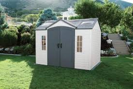 Lifetime Kunststoff Geratehaus Gartenhaus Gartenschuppen Sky 305 X 244 X 244 Cm Lichtgrau Amazon De Garten In 2020 Gartenhaus Gartenschuppen Haus