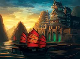 The Fruitful Port Of The Mantis Fantasy Art Landscapes Fantasy Landscape Art