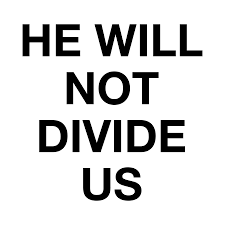 The following day, redditor redleftred uploaded an illustration of several pepe the frog's running from wojack with the he will not divide us flag (shown below. File He Will Not Divide Us Logo Svg Wikipedia