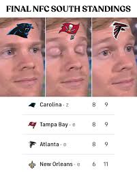 The Falcons were ELIMINATED in Week 14, yet finished with the same record  as the NFC South Champs 🤯