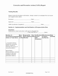 A corrective and preventive action form is used to initiate the capa process for a nonconformance event or to document a preventive action that is being implemented as the result of information or analysis from a qualified source. Corrective Action Plan Template Healthcare Best Of Free Care Home Business Plan Template Binary Option Action Plan Template Business Plan Template How To Plan