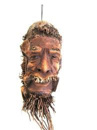 OMA African Mask Wall Hanging Decor Bamboo Root Mask Wise Man Fortune Tiki  Wall Hanging Home Decor Unique Collector's Item